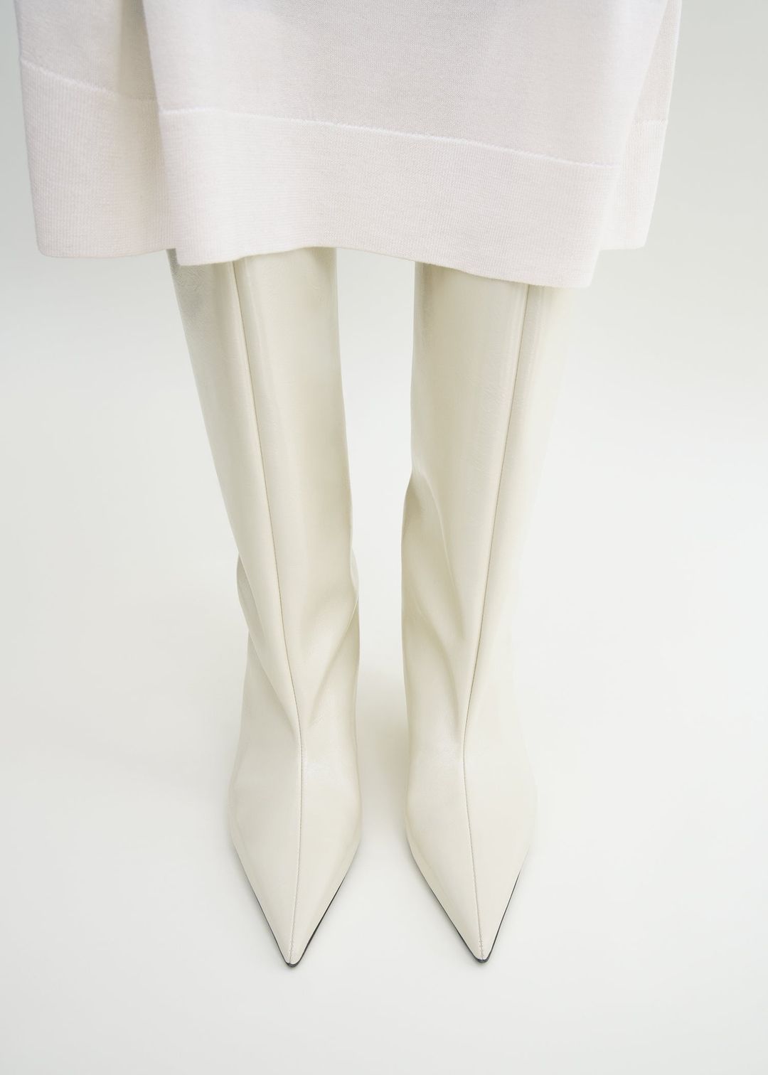 Wedge-heel Naplack boots bleached sand #3