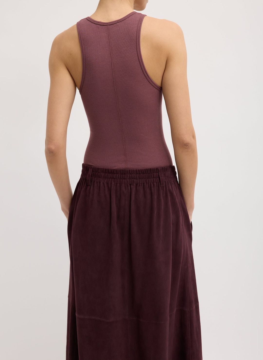 Cassiterite Suede Pull On Full Skirt #4
