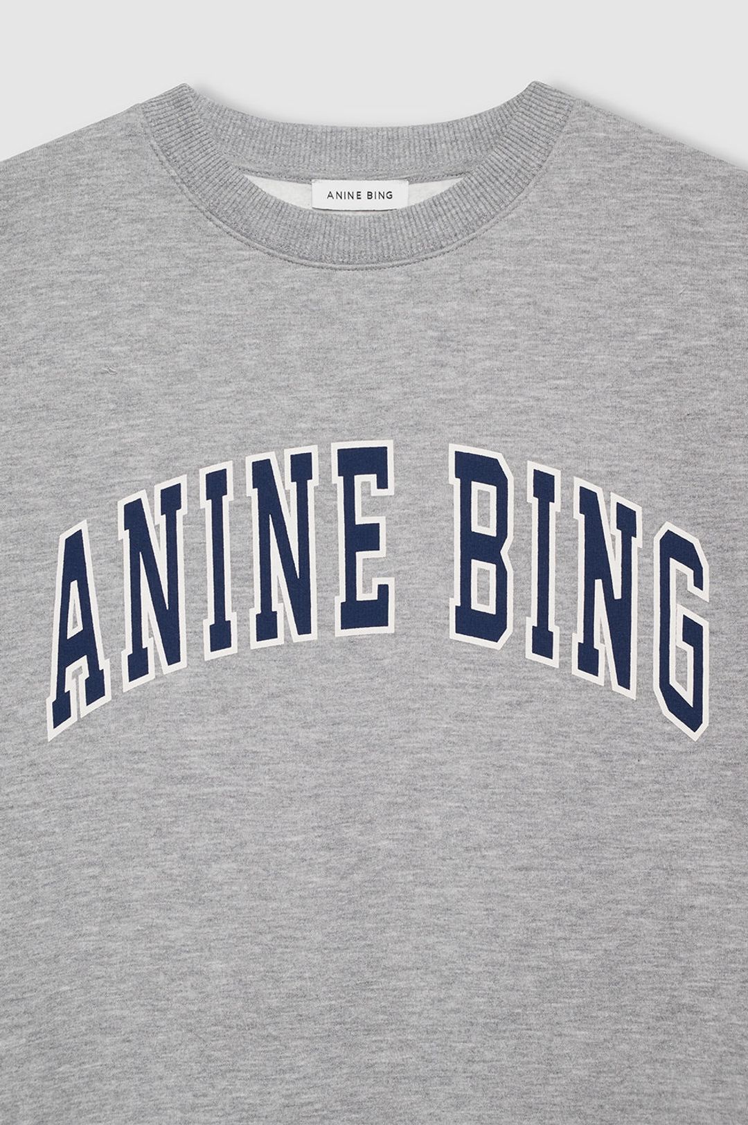 Spencer Sweatshirt ANINE BING - Medium Heather Grey With Navy #4