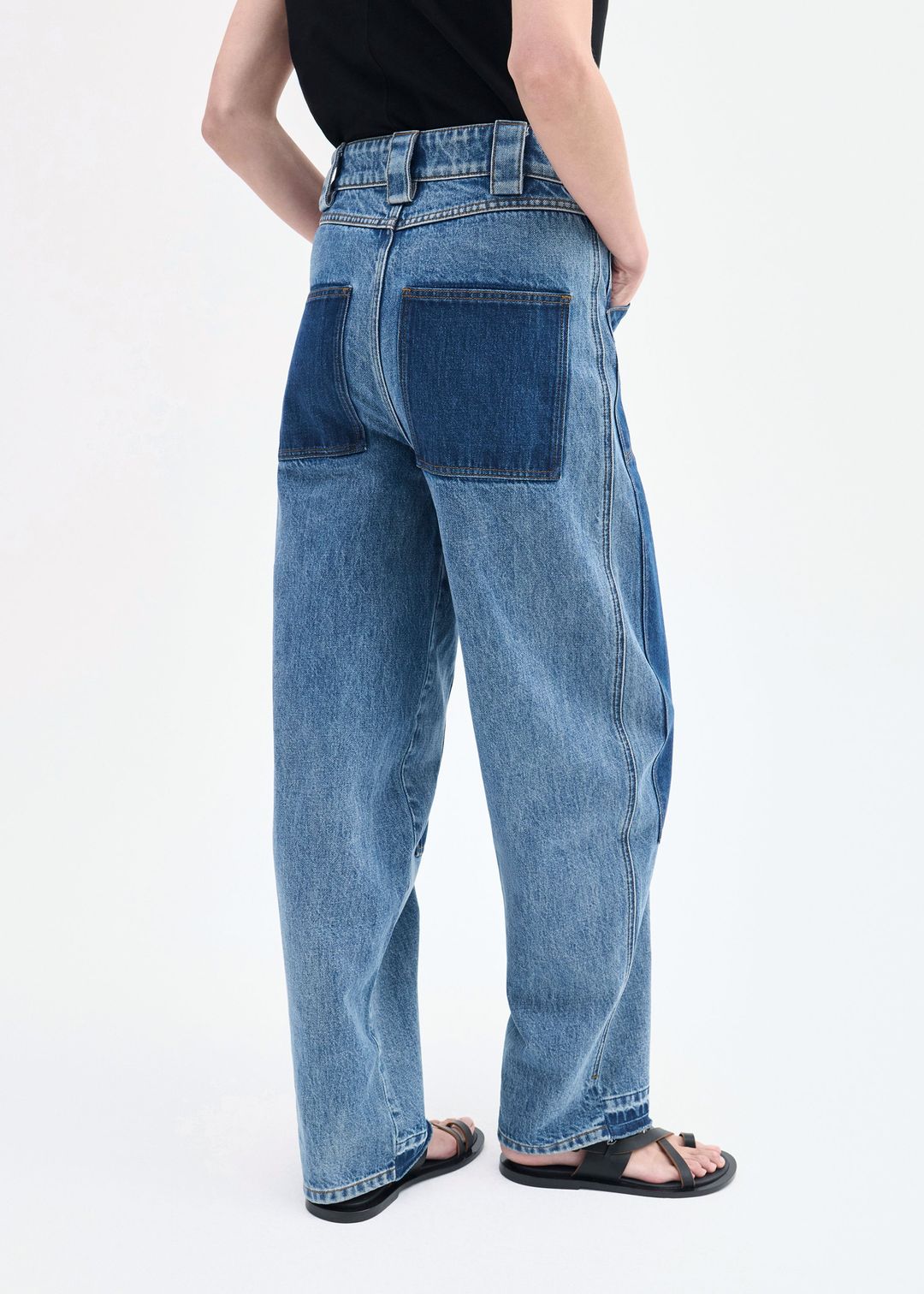 Patchwork Pant in Denim - Indigo #4