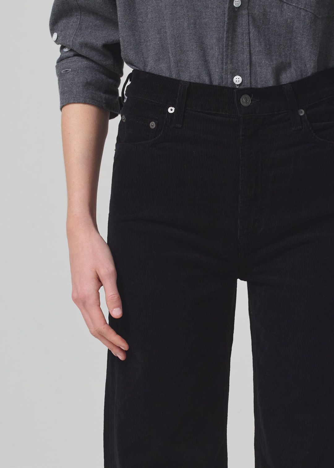 Paloma Baggy Corduroy in Black #4