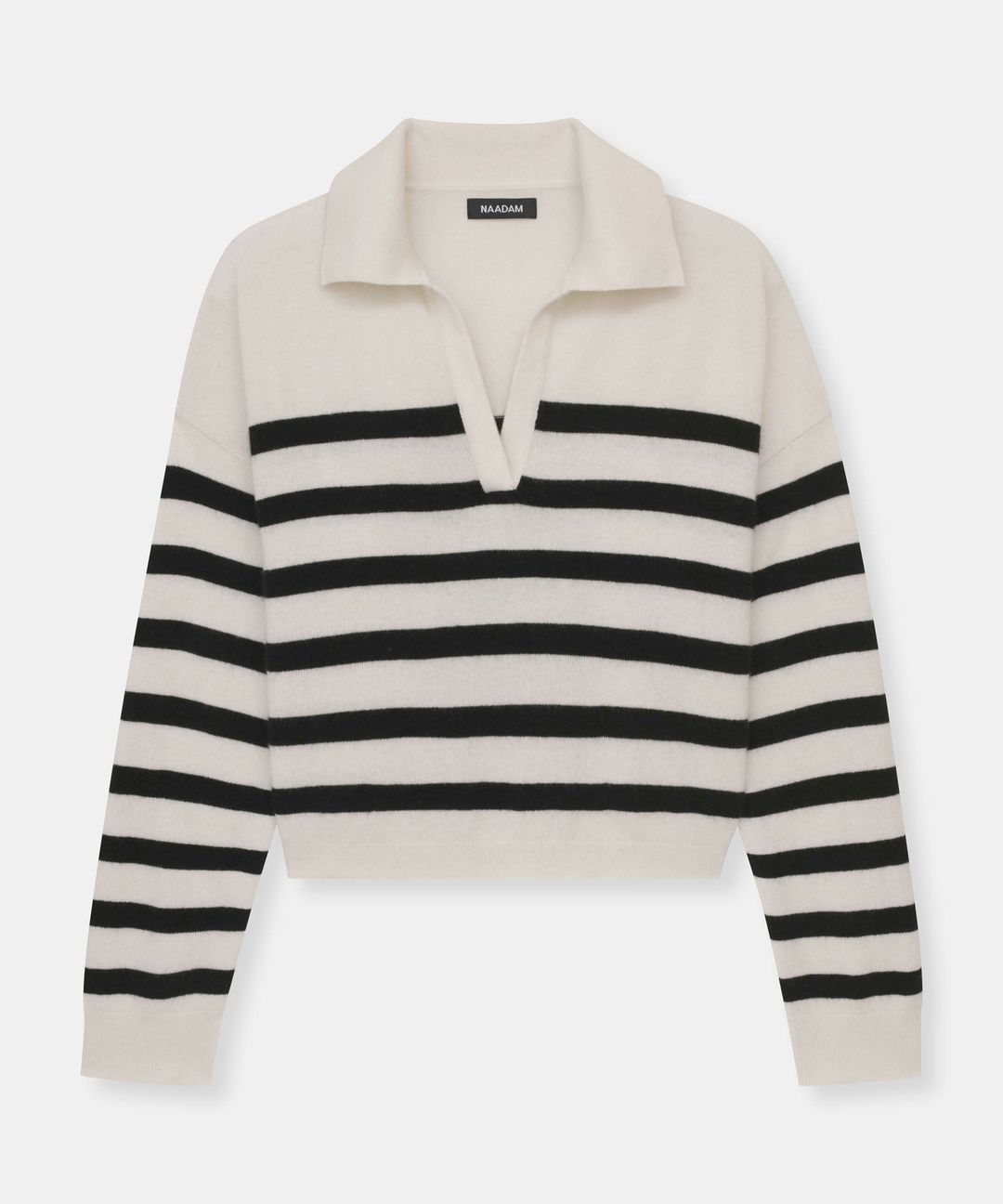 Signature Cashmere Striped Polo Sweater #4