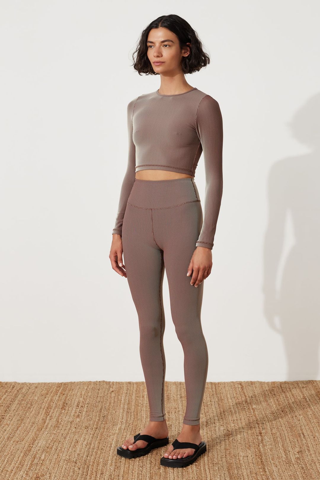 Stripe Rib Top - Chocolate #7