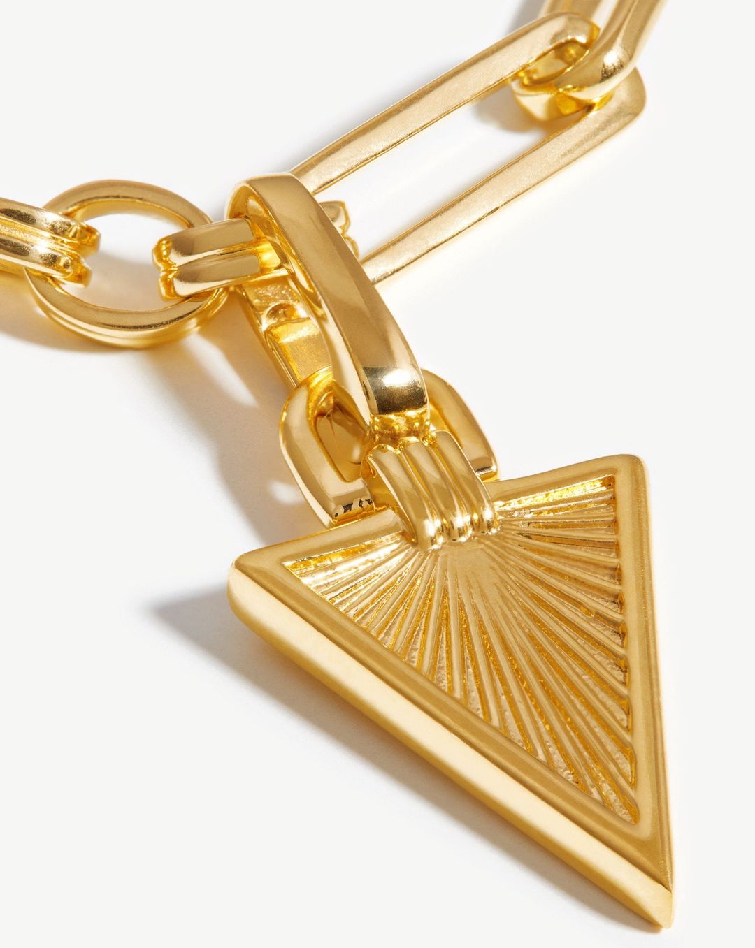 Deconstructed Axiom Ridge Triangle Chain Necklace | 18ct Gold Plated #4