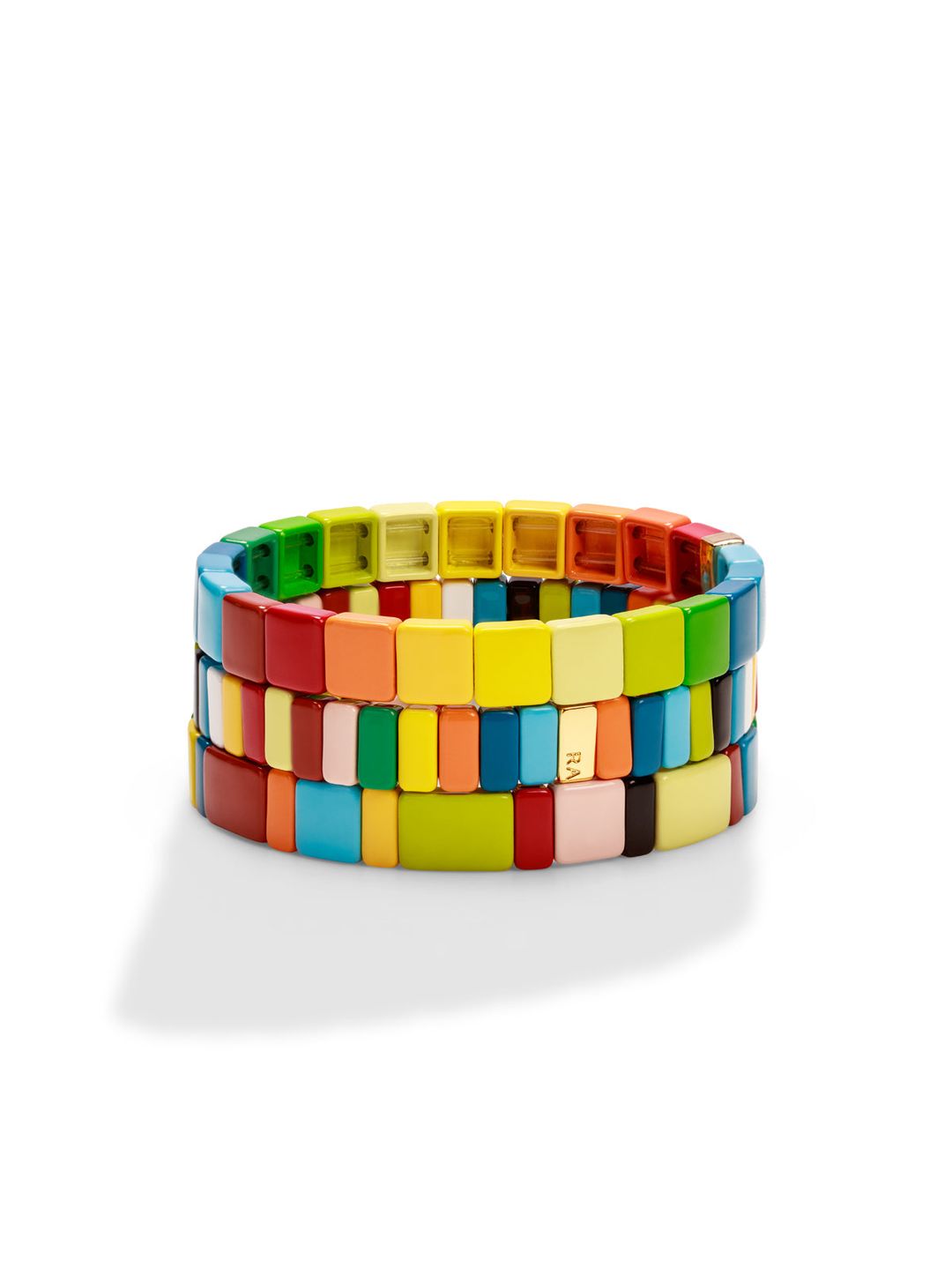Rainbow Brite set of three enamel bracelets