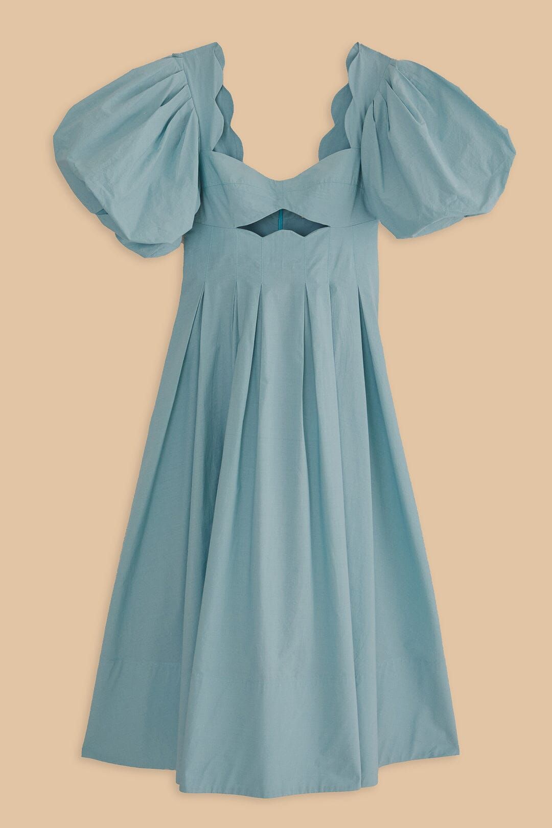 Grey Blue Cut Out Midi Dress #8