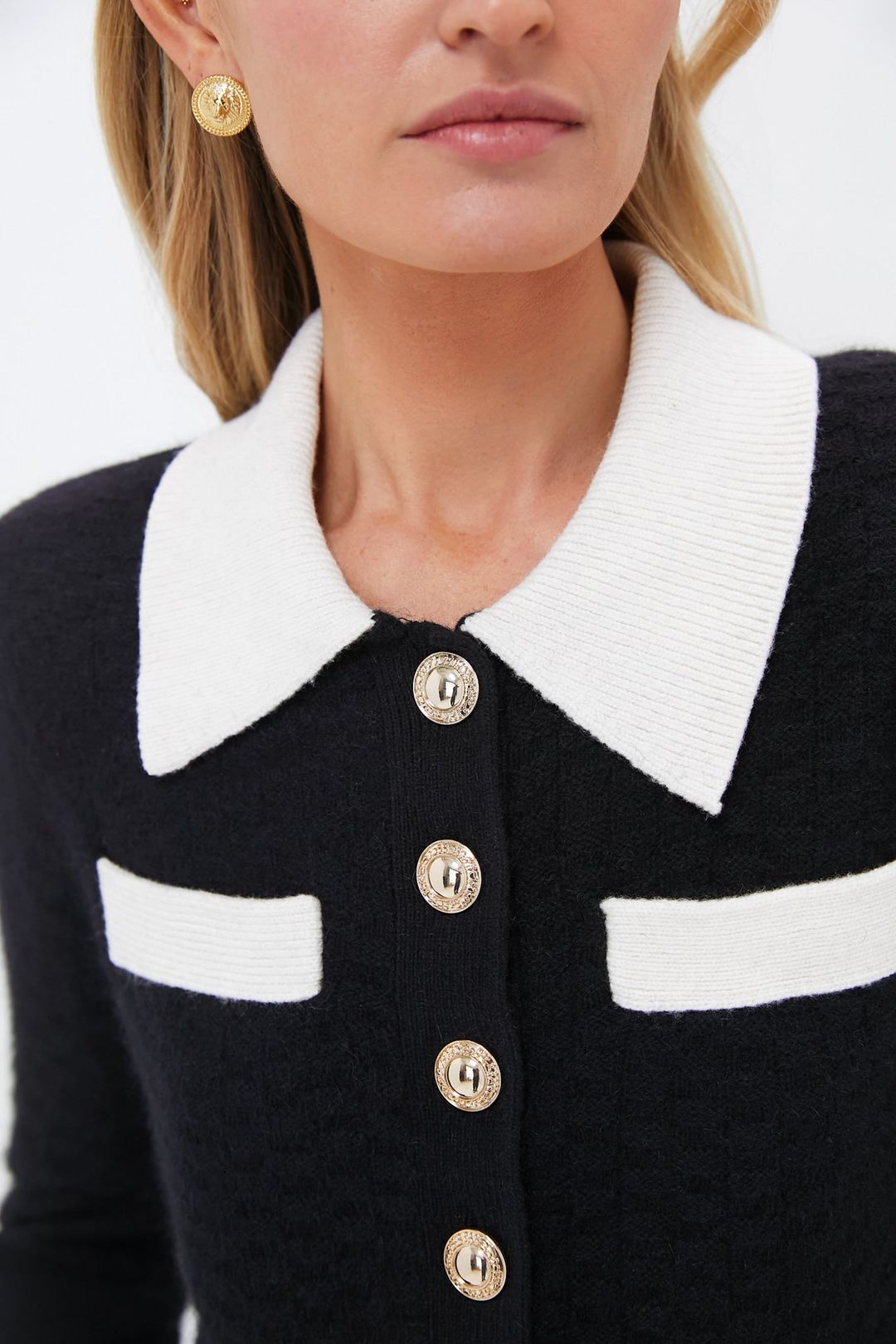 Black Textured Cardigan #5