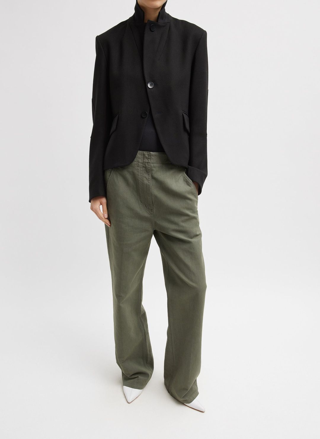 Distressed Garment Dyed Cotton Dobby Barry Jean