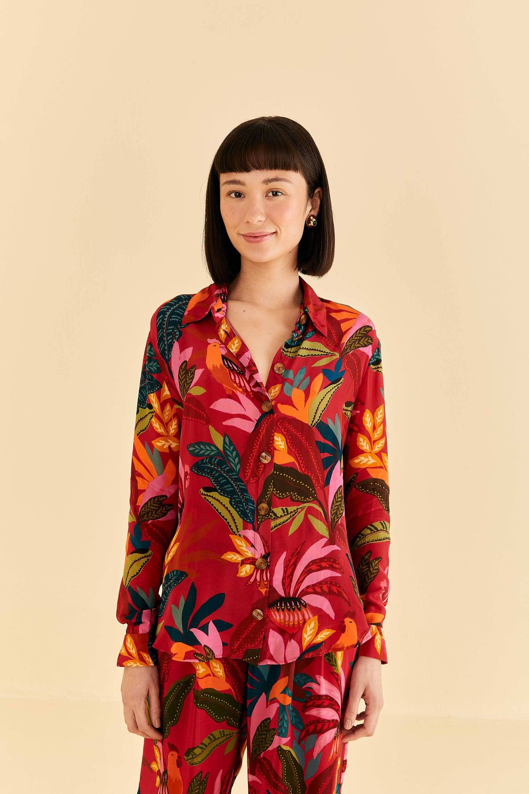 Red Rooster Leaves Long Sleeve Shirt #6