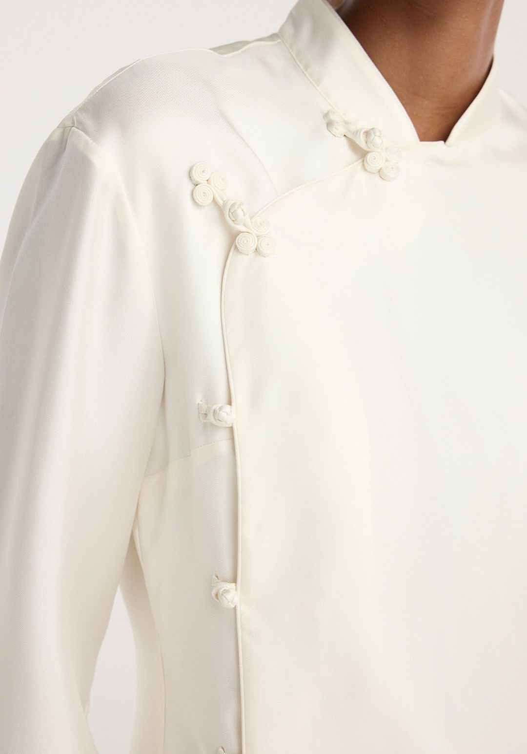 Pankou closure silk top | cream #3