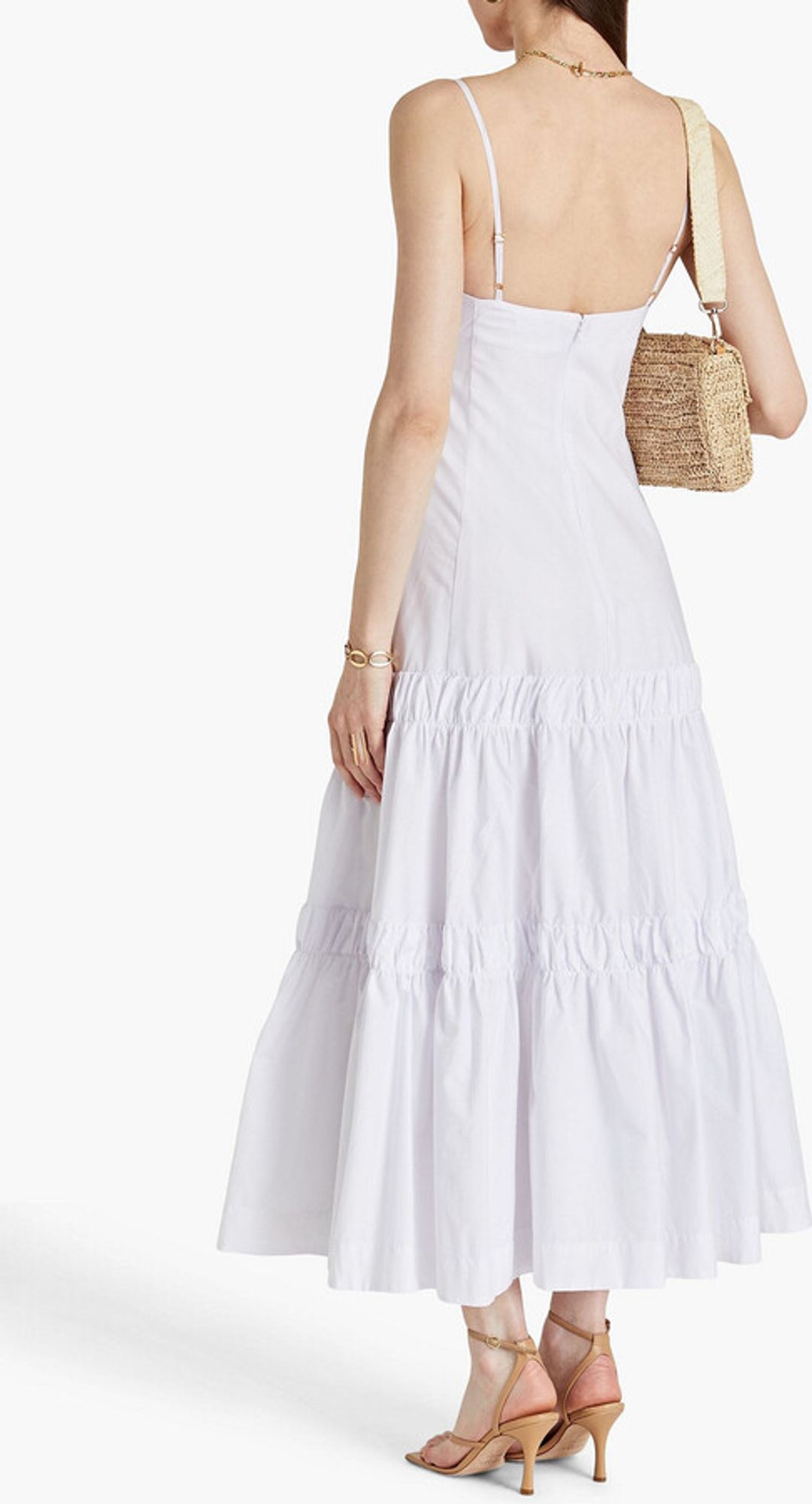 Didi gathered cotton-poplin maxi dress #3