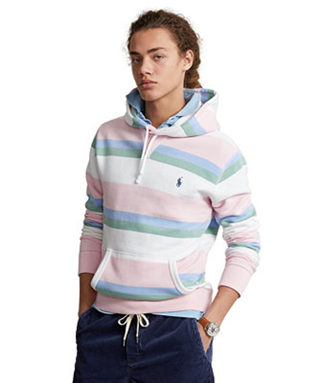 Striped Fleece Hoodie #5