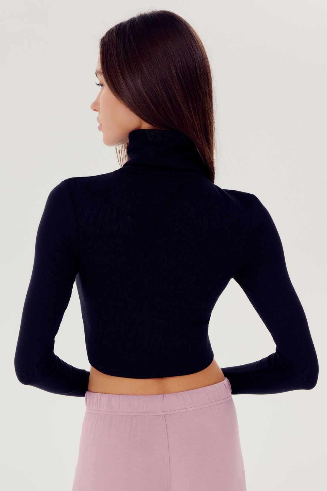 Jackson Rib Cropped Turtleneck #3