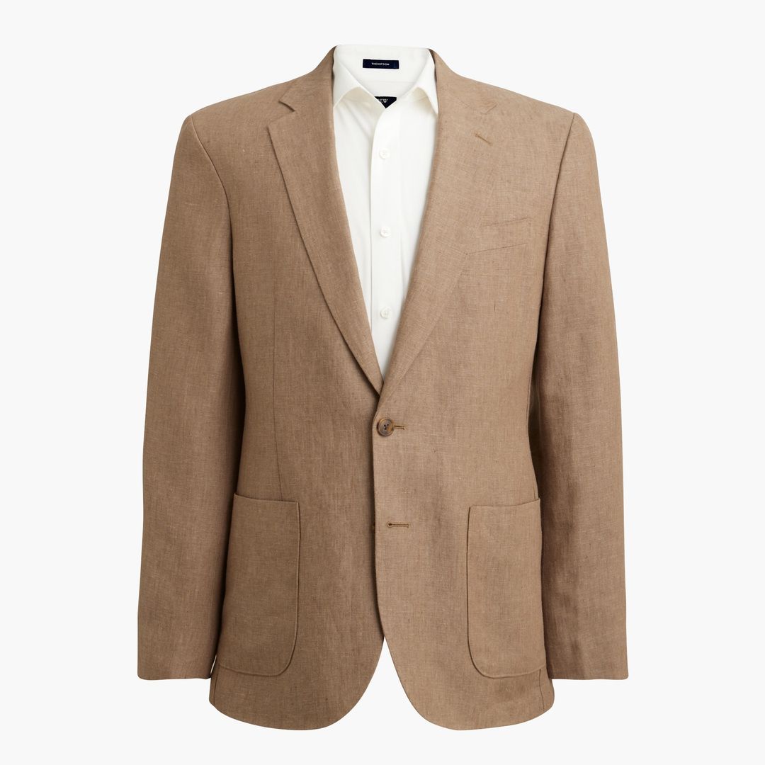 linen patch pocket suit jkt - slim