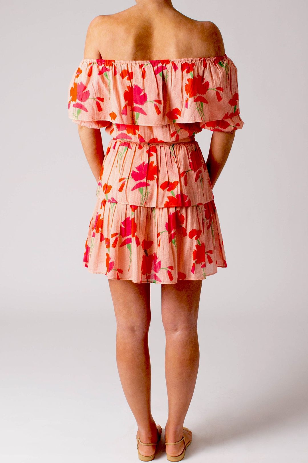 Basil Printed Gauze Mini Dress - Pink Lemonade #3