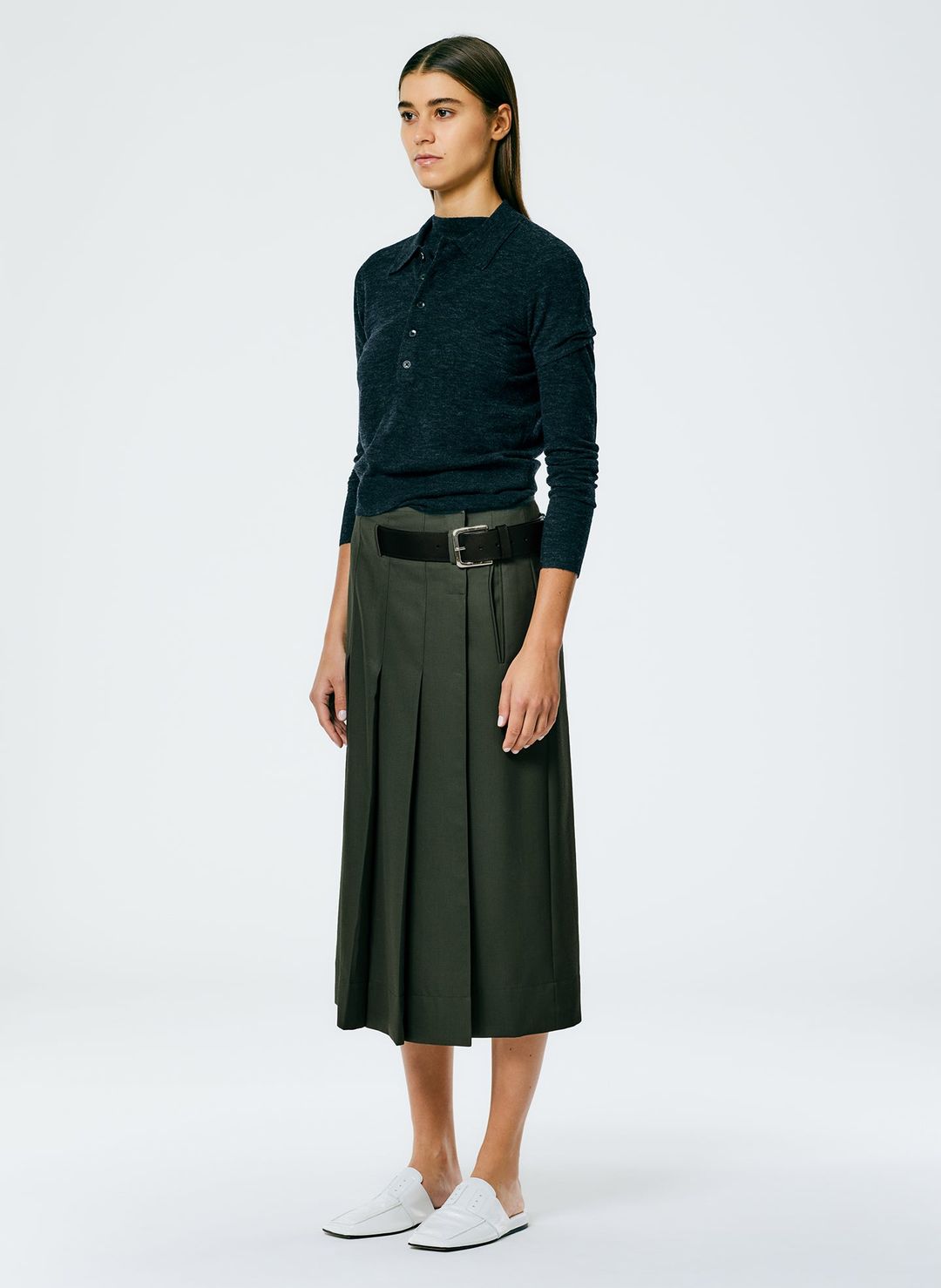 Grain De Poudre Wide Pleat Wrap Skirt #3