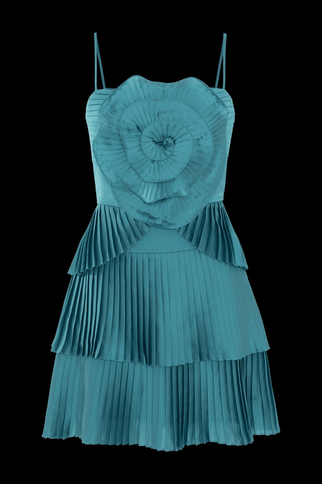 DREAM SATIN FLOWER MINI DRESS #3