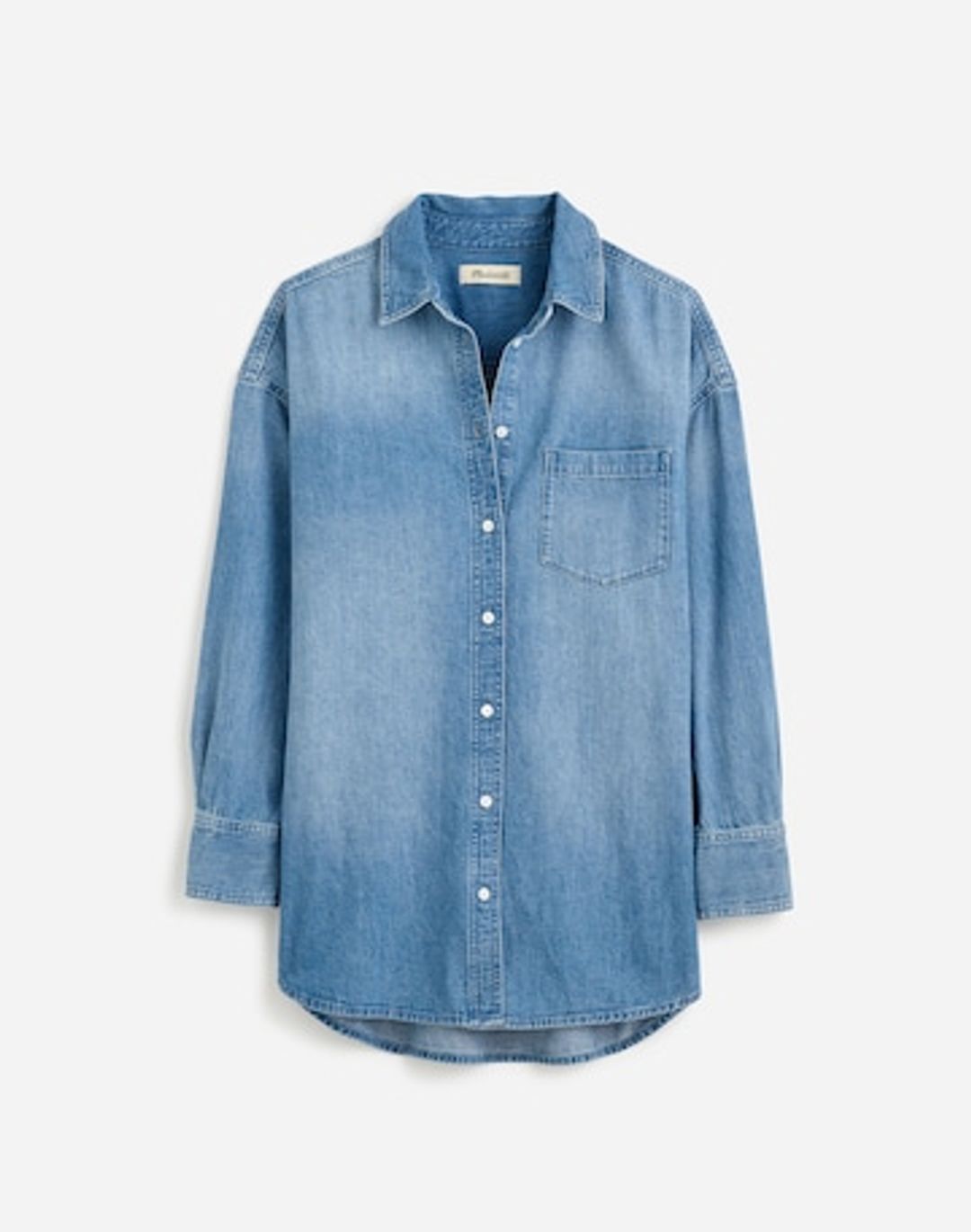 denim oversized button-up shirt #6