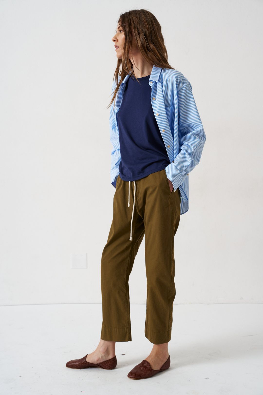 The Rope Tie Pant in Khaki