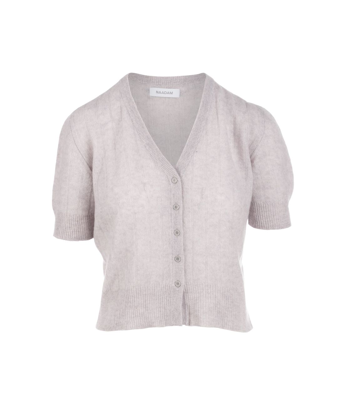 Lightweight Cashmere Short Sleeve Ribbed Cardigan #4