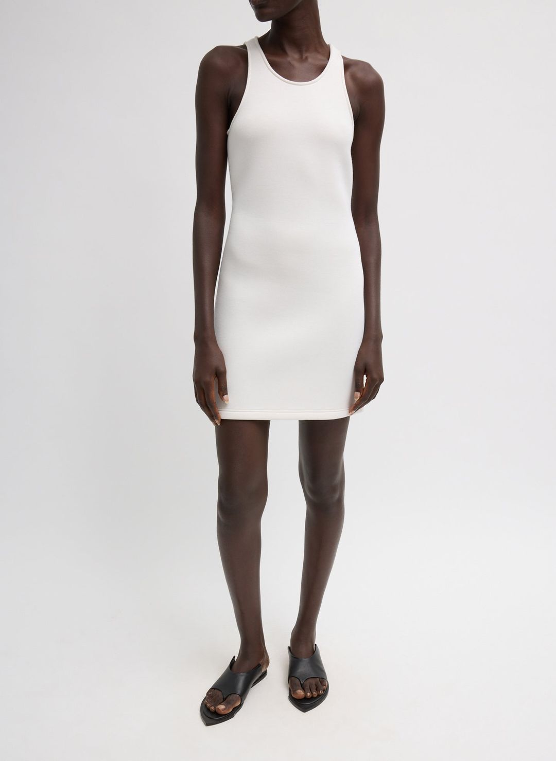 Bonded Viscose Sculpted Sleeveless Tunic Tank