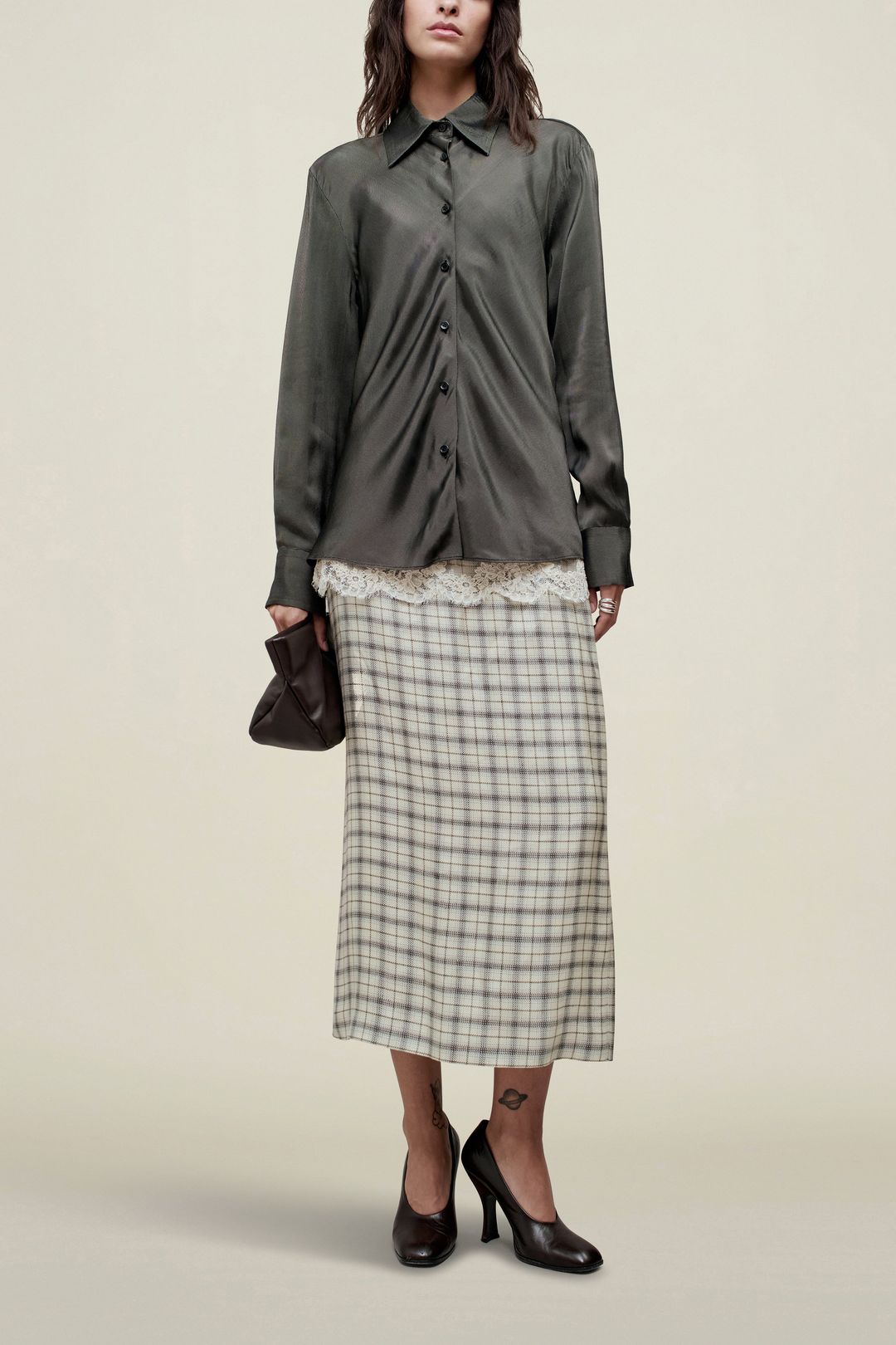 Joan Bias Button Down in Fluid Viscose