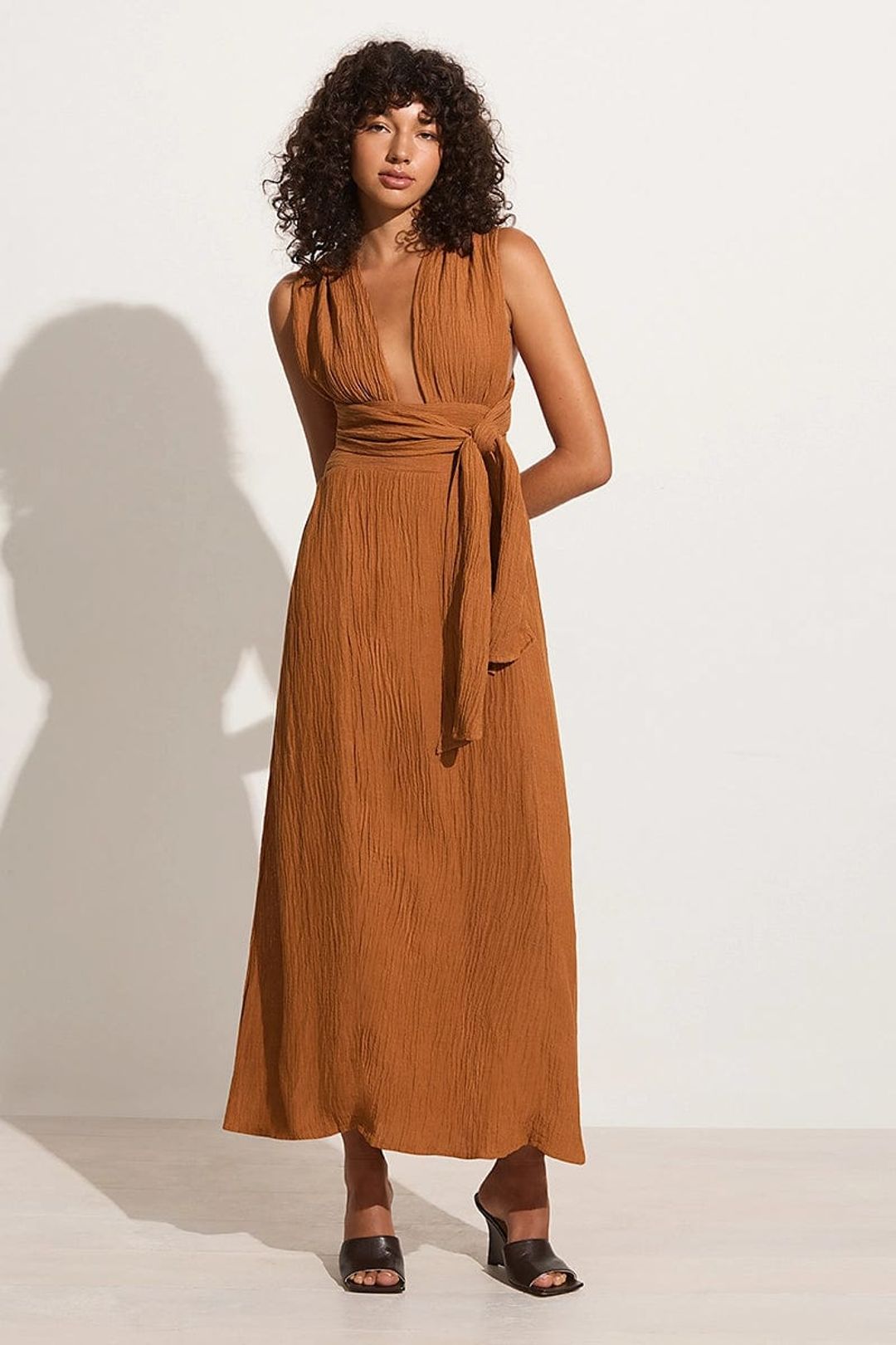 Tropiques Maxi Dress Caramel - Final Sale