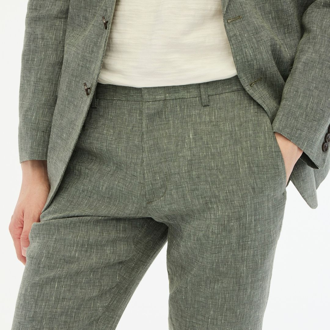 thompson slim linen suit pant #13