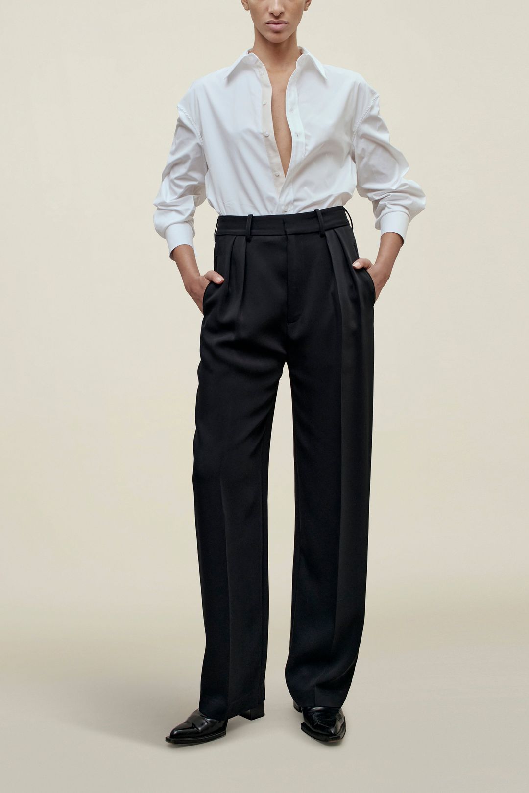 Aiden Pleated Trouser in Viscose Cady #3