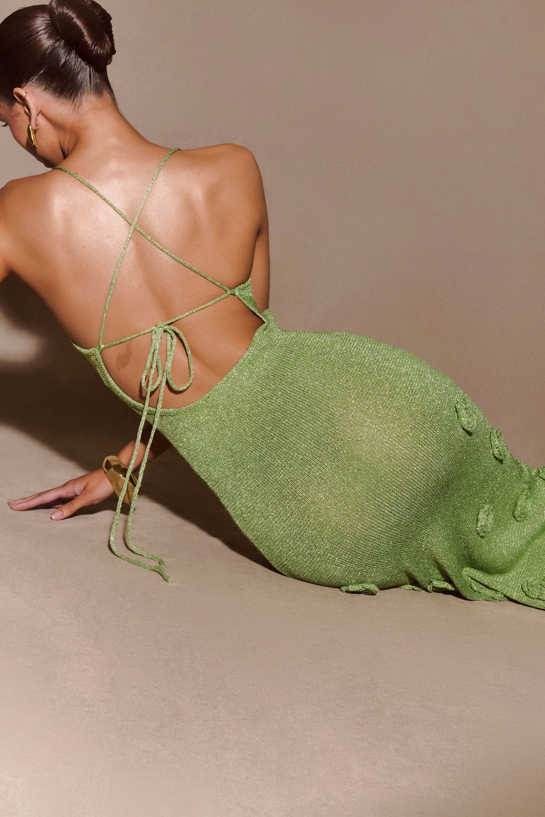 Suki Metallic Knit Maxi Dress - Pastel Green #7