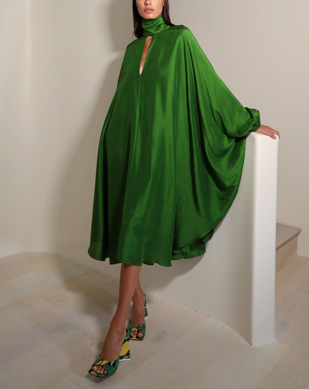 Emlyn Raw Silk Midi Dress #10