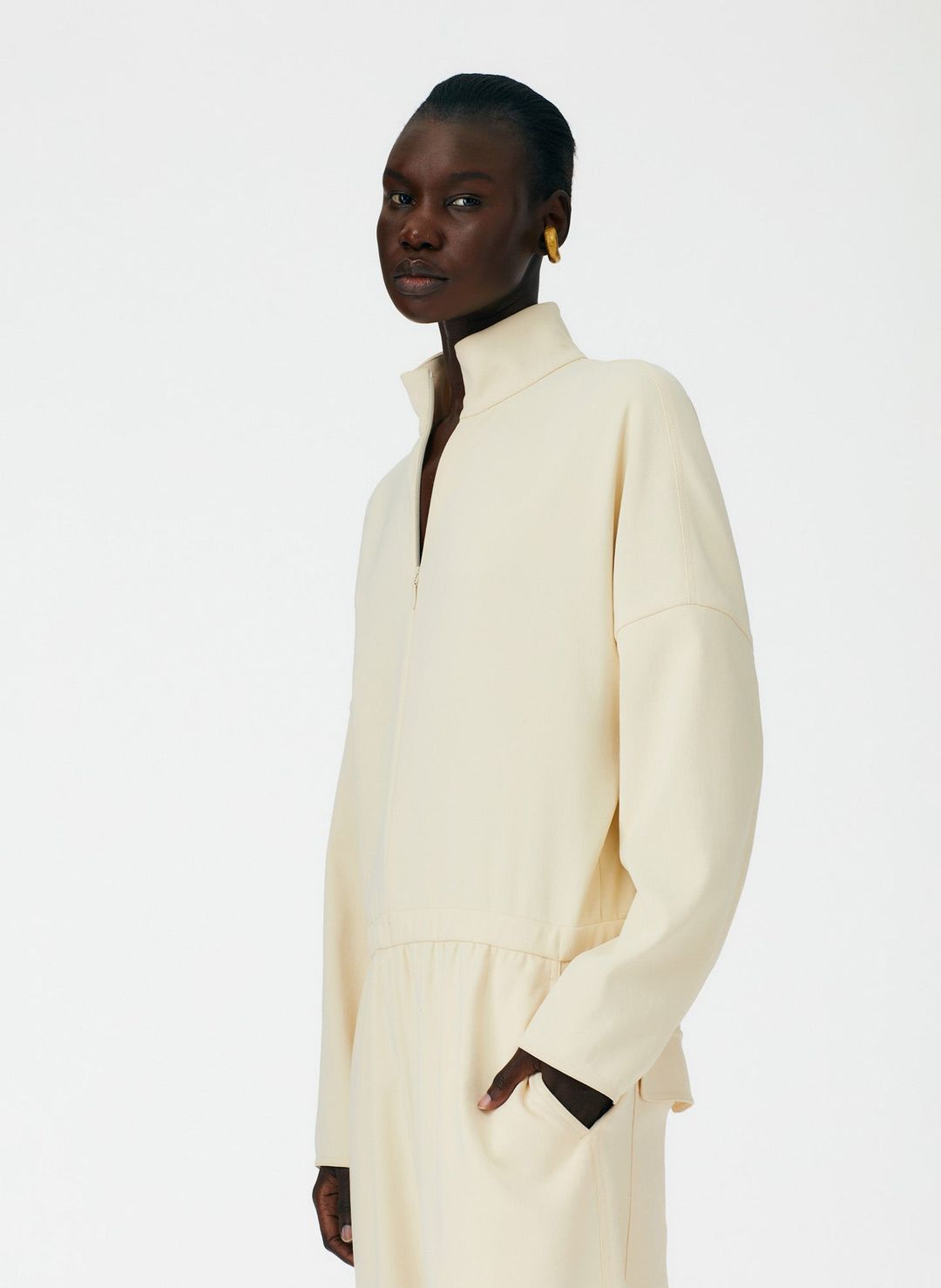 Chalky Drape Zip Up Jumpsuit #7