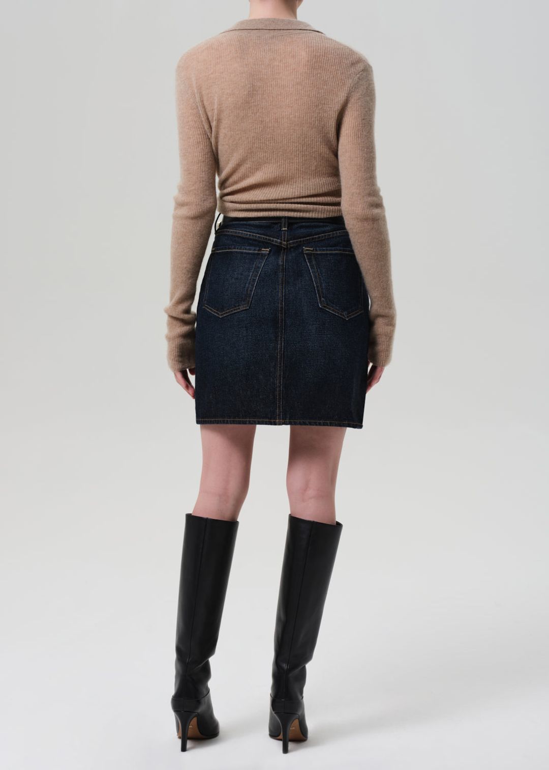 Etta Pencil Skirt in Deep Azure