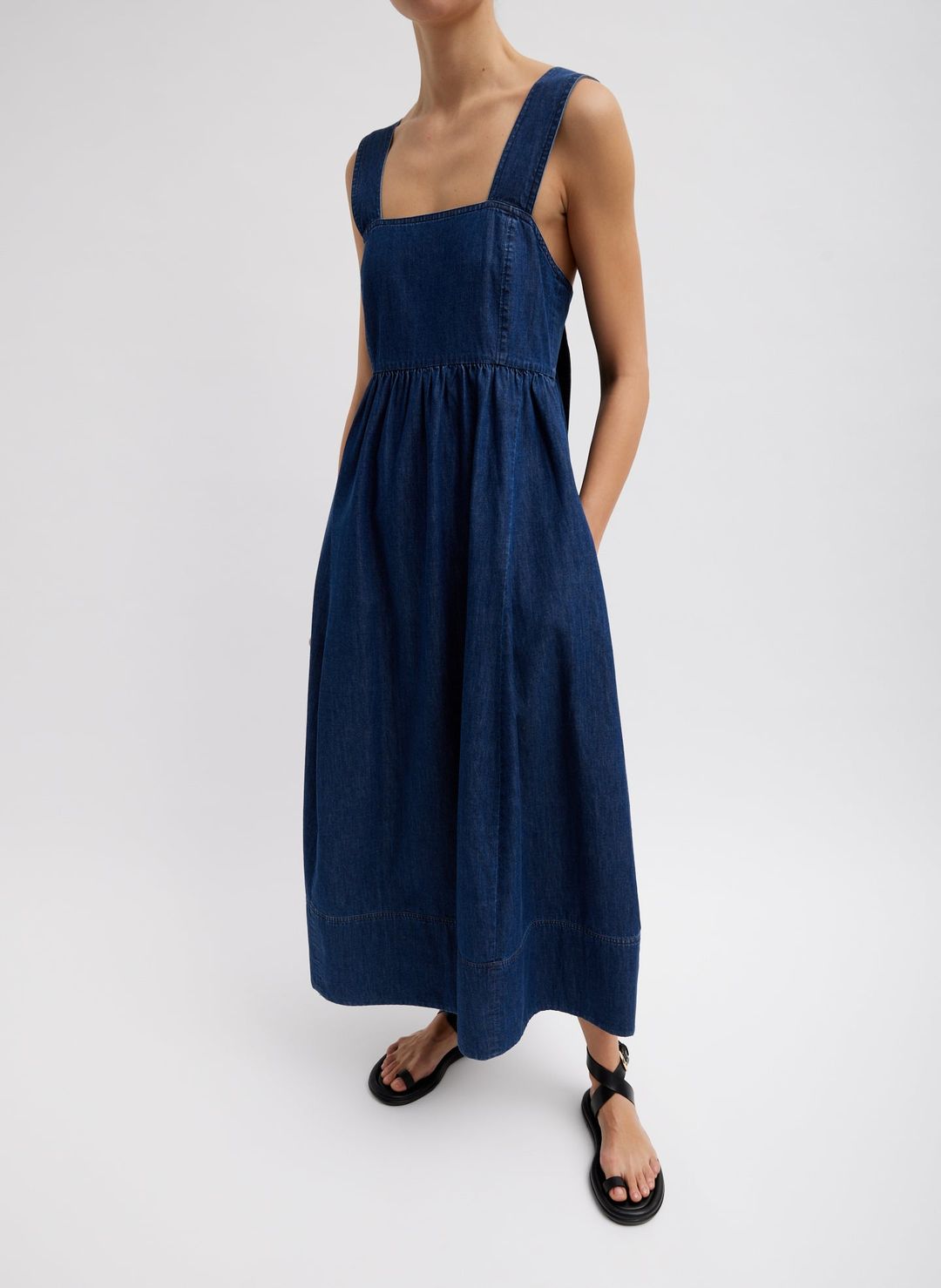 Light Weight Stone Wash Sculpted Dress
