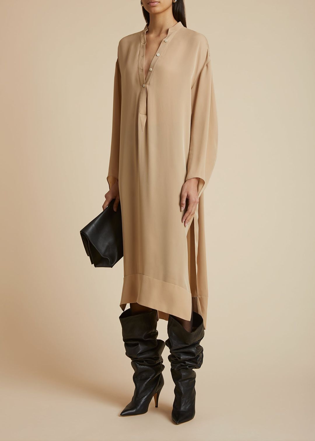 The Brom Dress in Beige