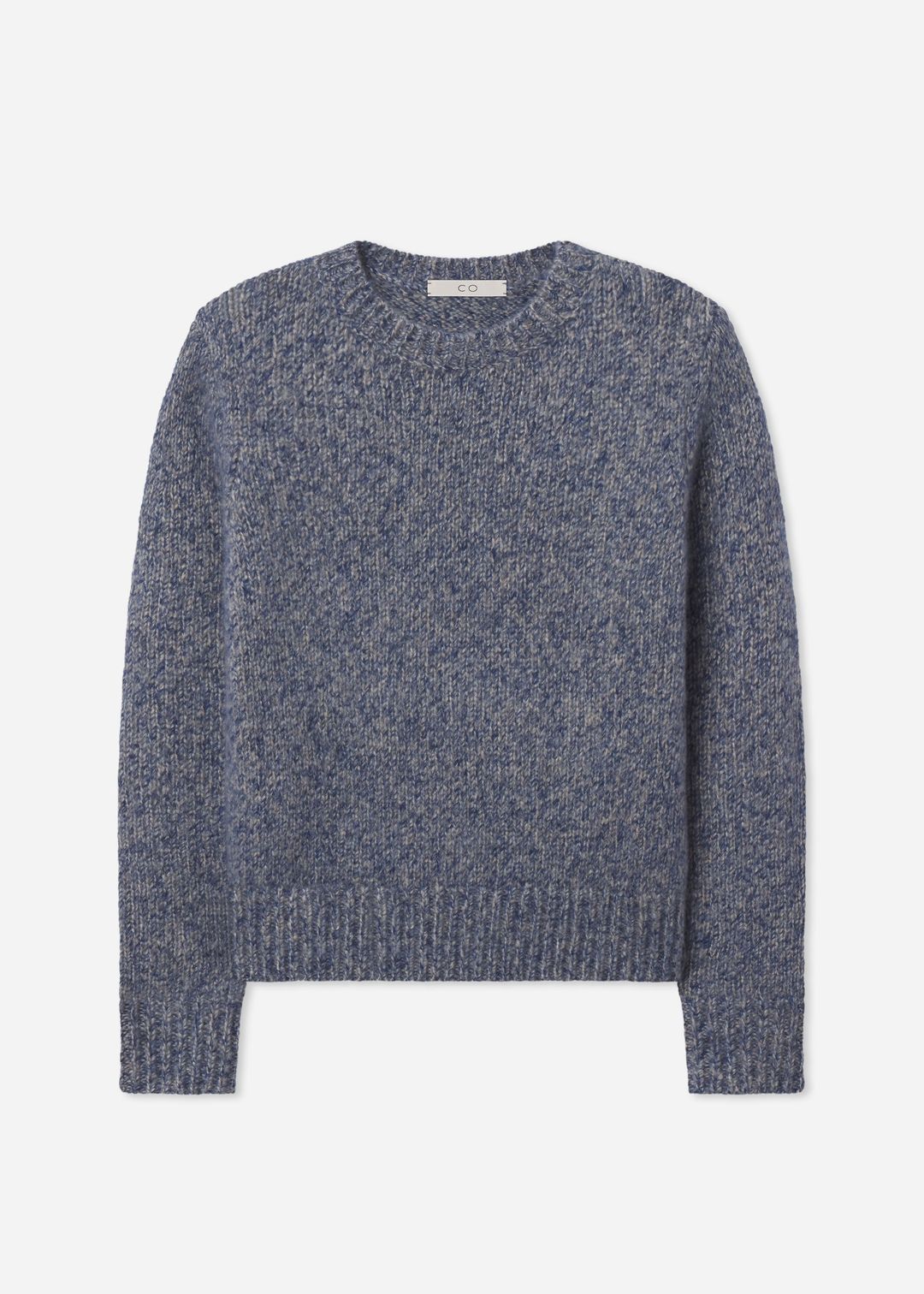 Long Sleeve Crewneck in Cashmere - Blue Melange #5