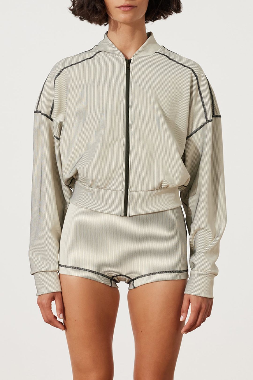 Stripe Rib Jacket - Coconut #4