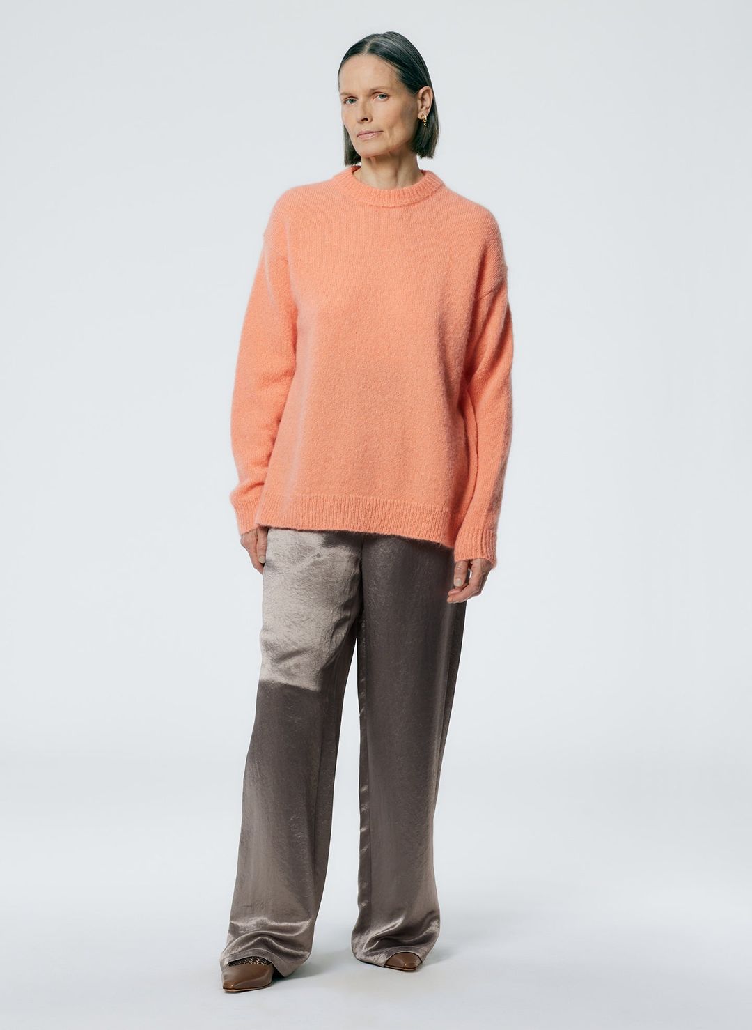 Soft Mohair Crewneck Easy Pullover #5