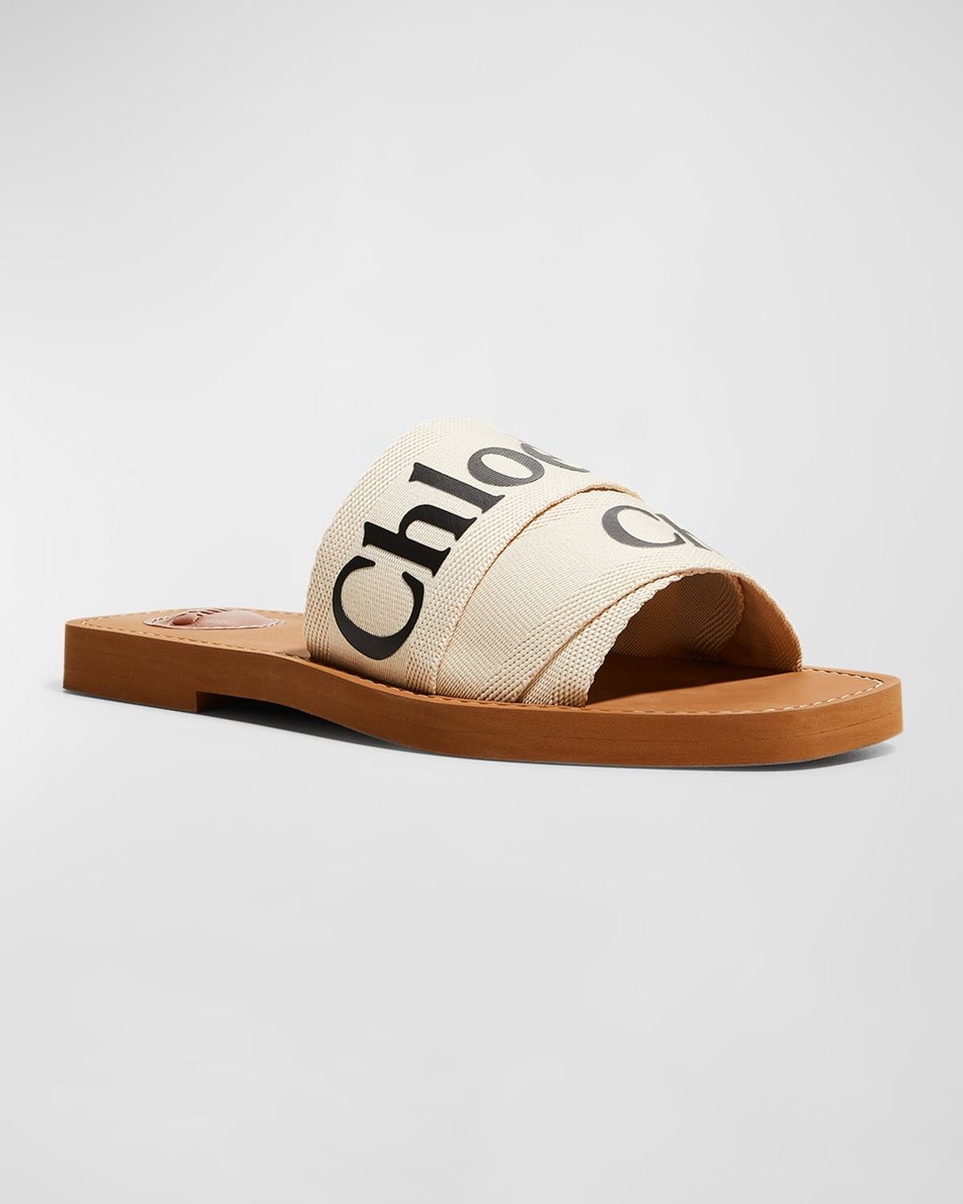 Woody Flat Logo Ribbon Slide Sandals #4