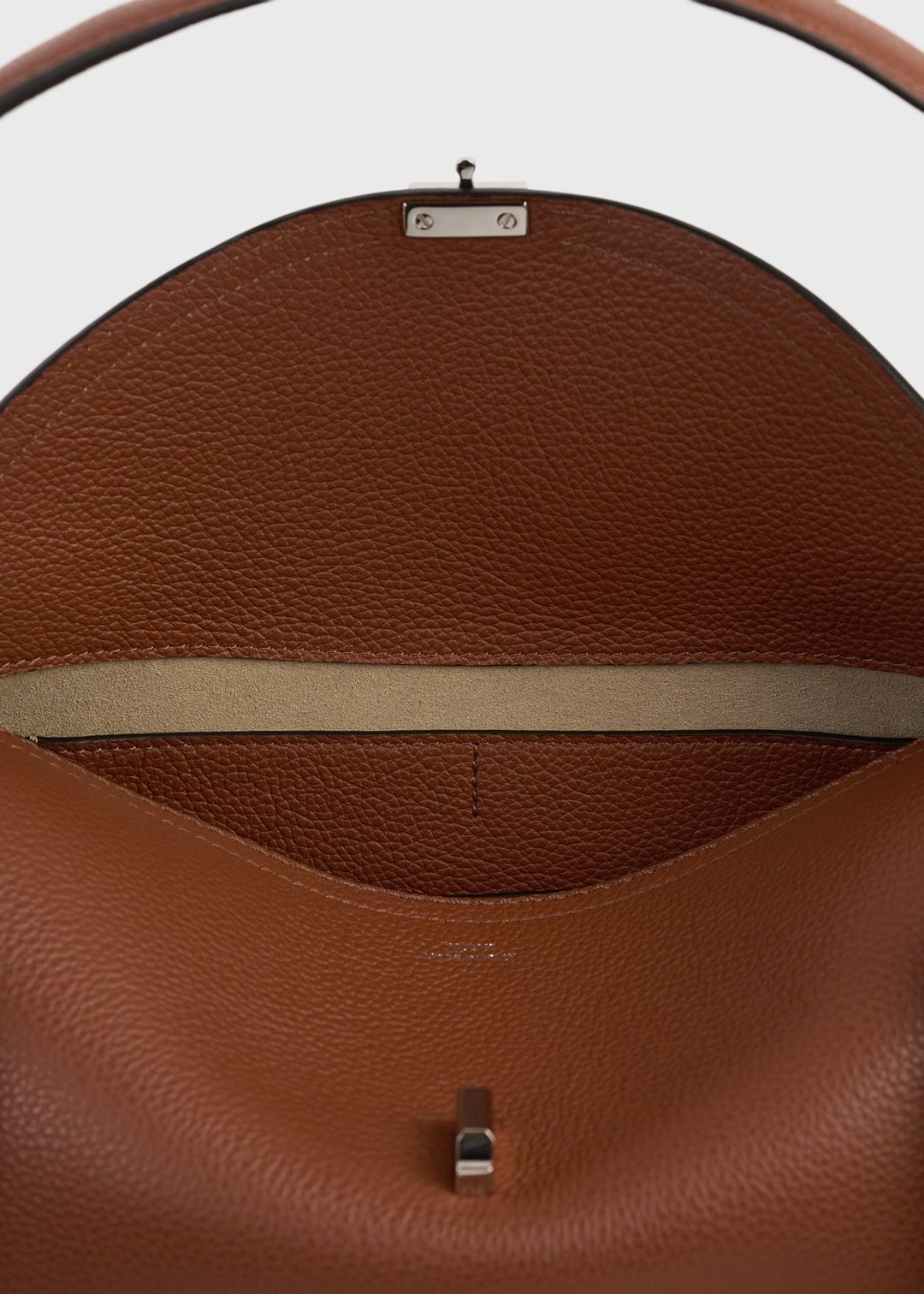 T-lock grained-leather shoulder sienna #7