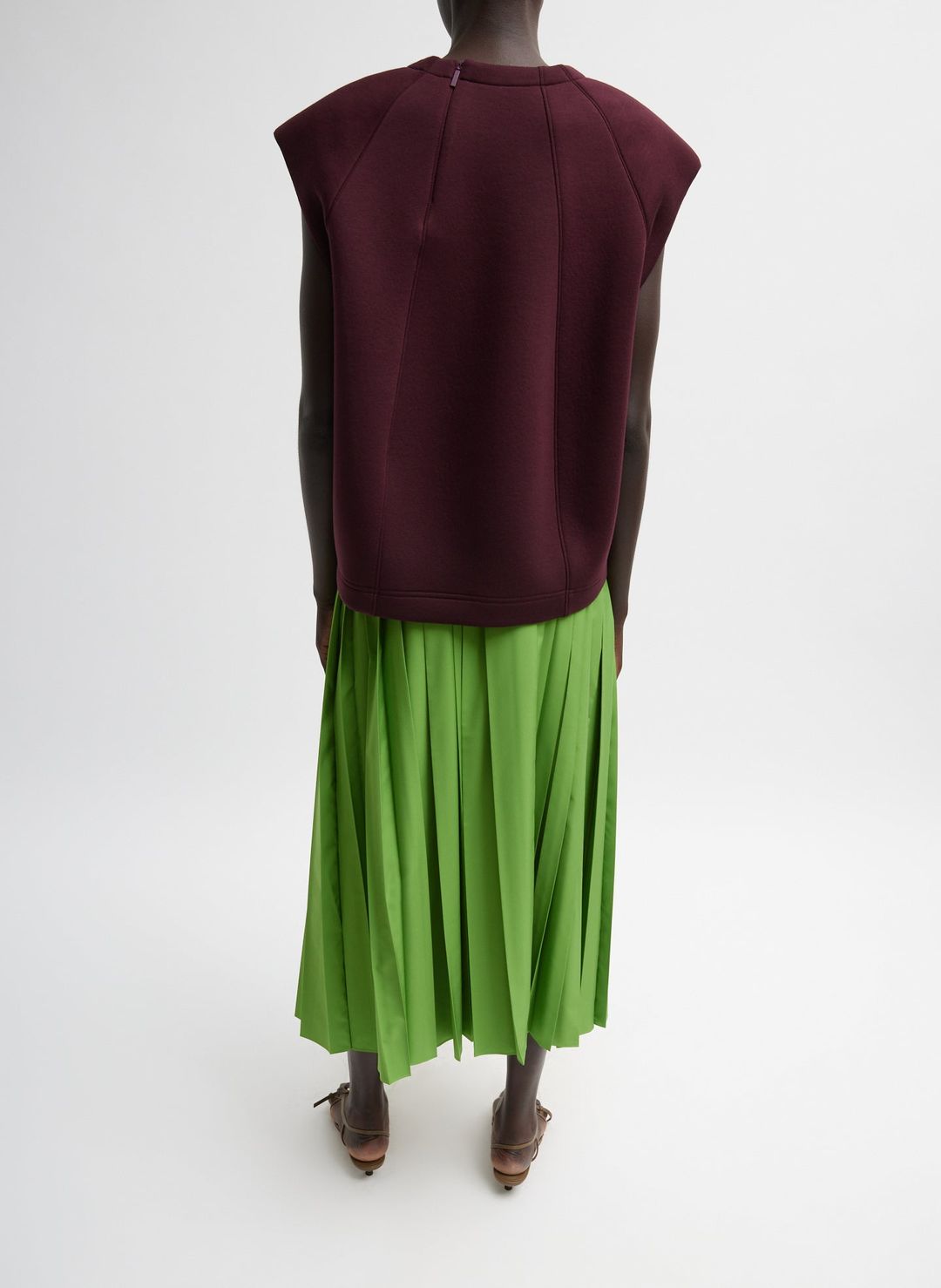 Bonded Viscose Sculpted Sleeveless Top #5