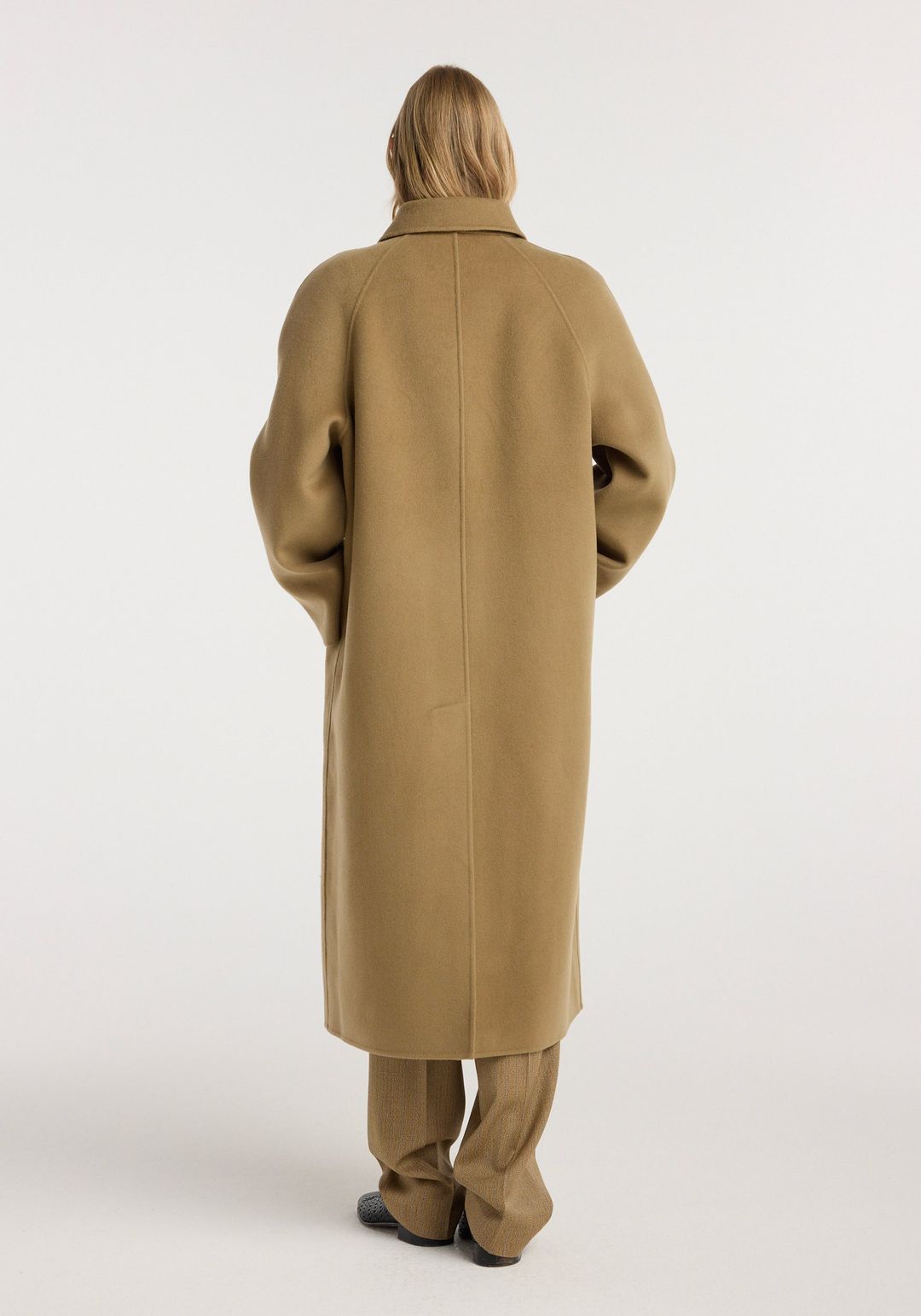 Double-faced wool padded coat | camel #5