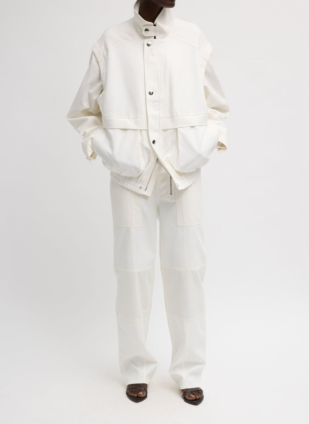 Patchwork Twill Slicker Jacket
