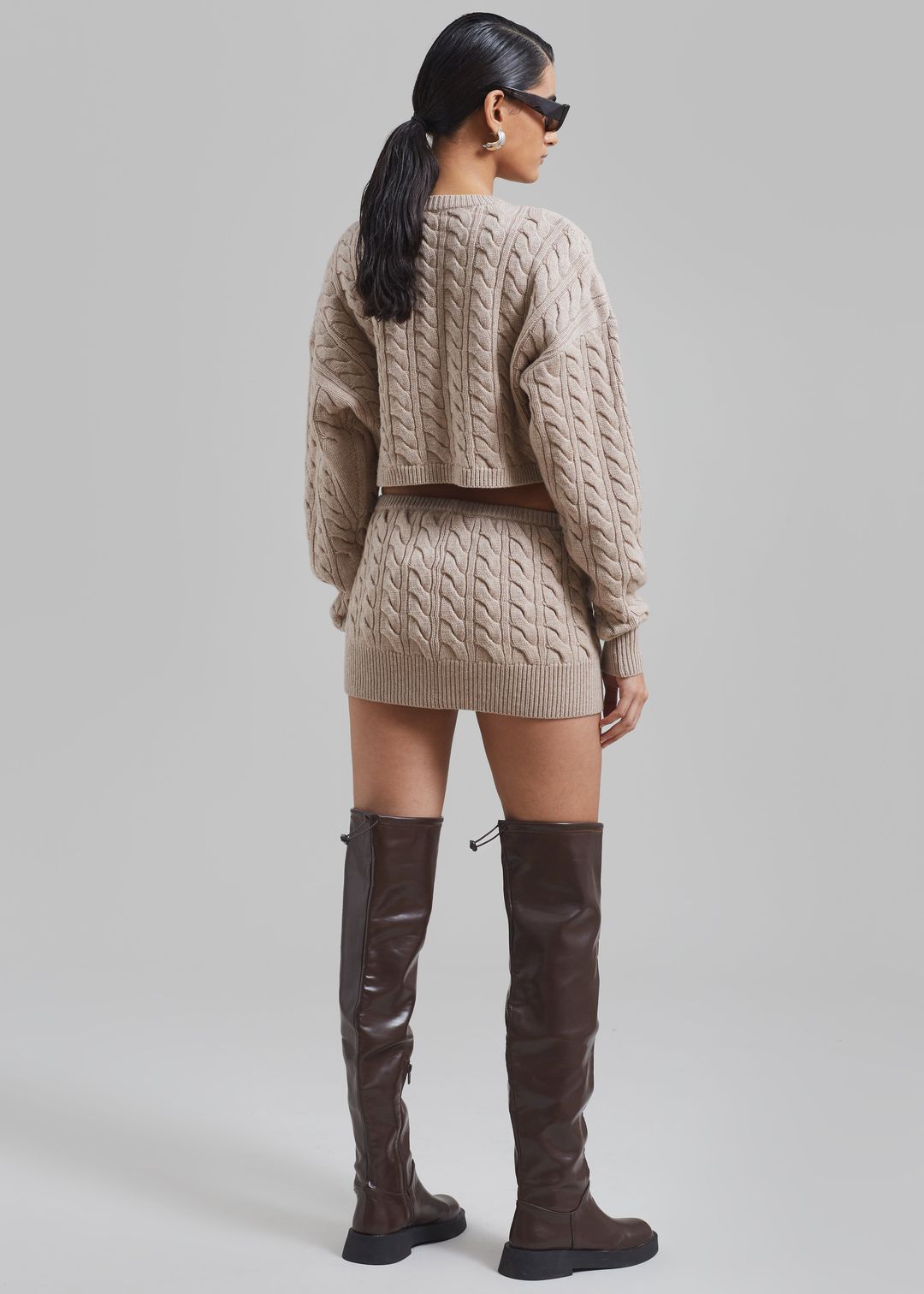 Christopher Esber Cable Knit Sweater - Truffle #7