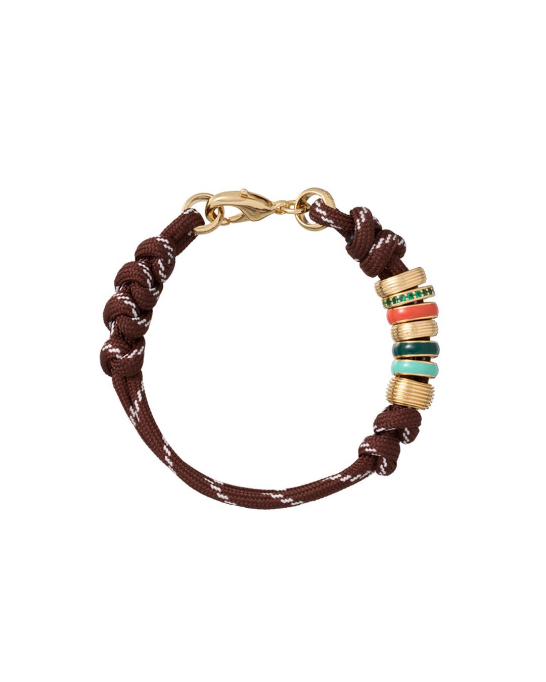 The Super Size Happy Cord Bracelet x 1 Brown