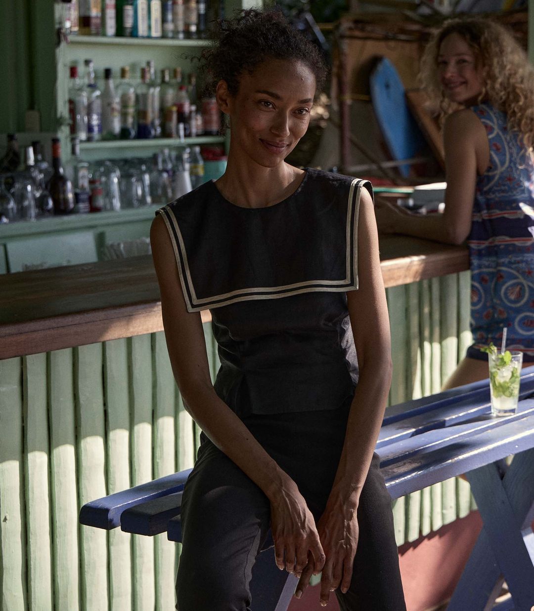 MARGIE TOP -- BLACK #10