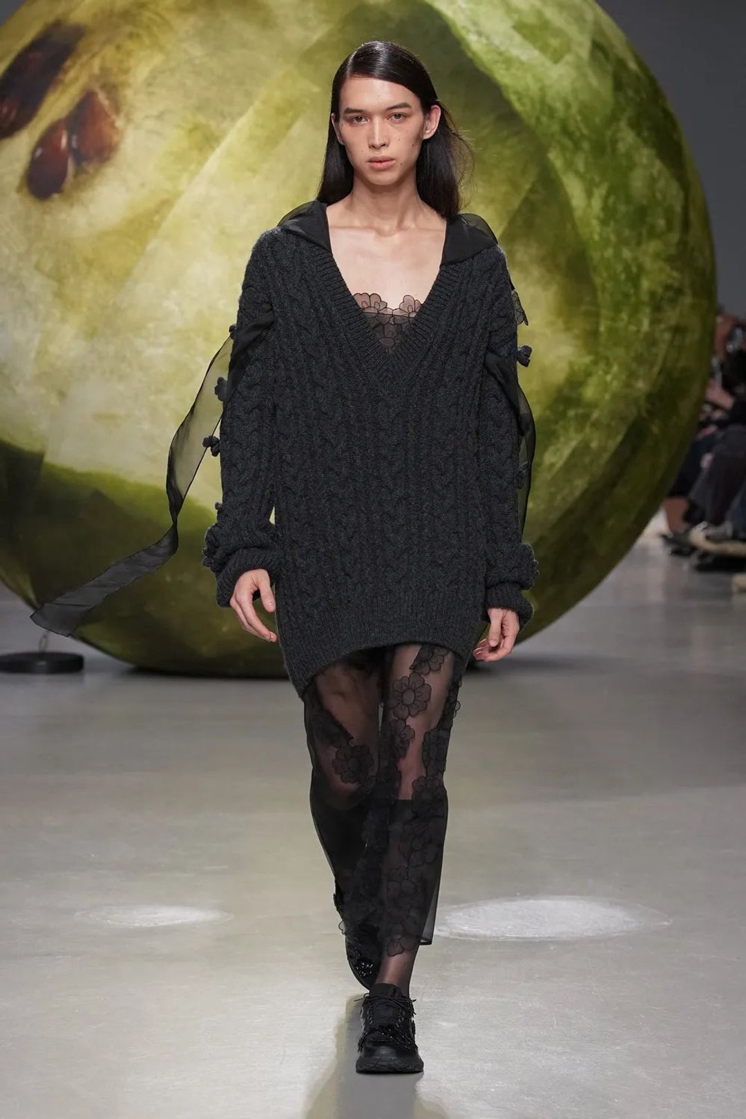 ALIA | JUMPER FISHERMAN KNIT CHARCOAL GREY #5