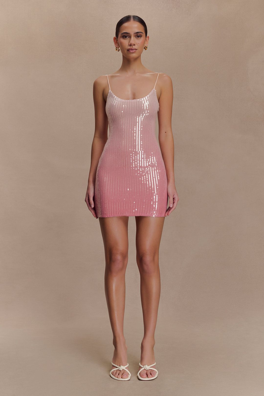 Mora Sequin Mini Dress - Ombre Pink #4