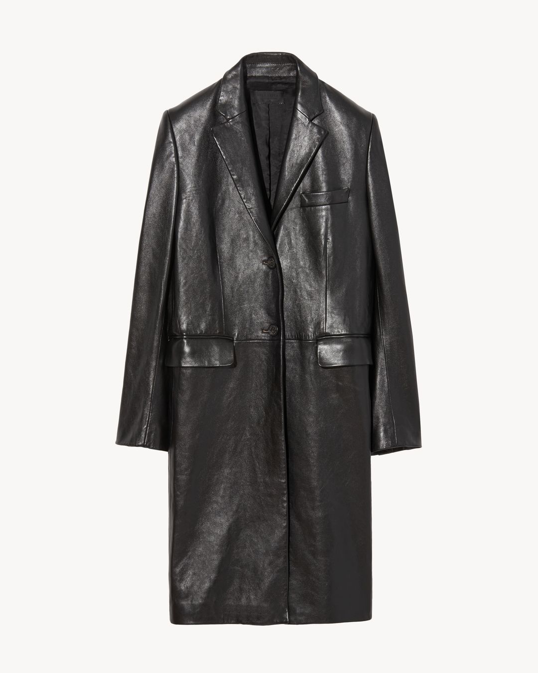 GLENN LEATHER TAILORED COAT