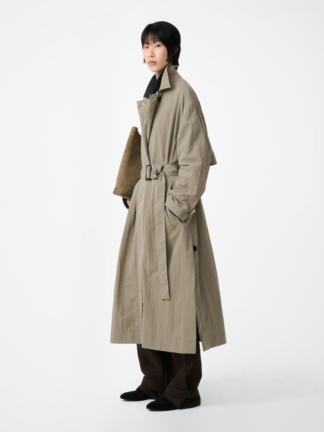 Campion Trench Coat in Mole
